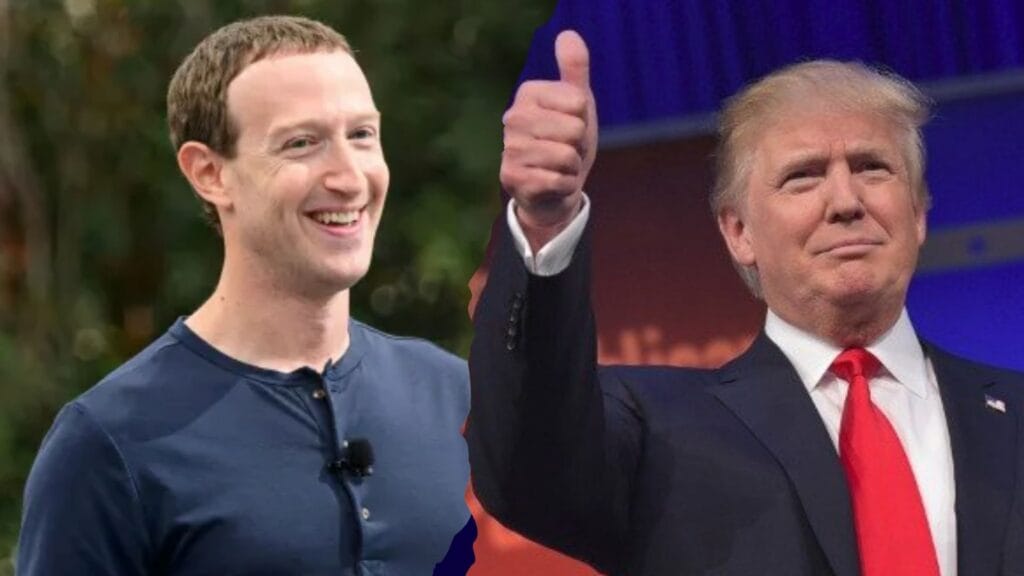 Mark Zuckerberg and Donald Trump