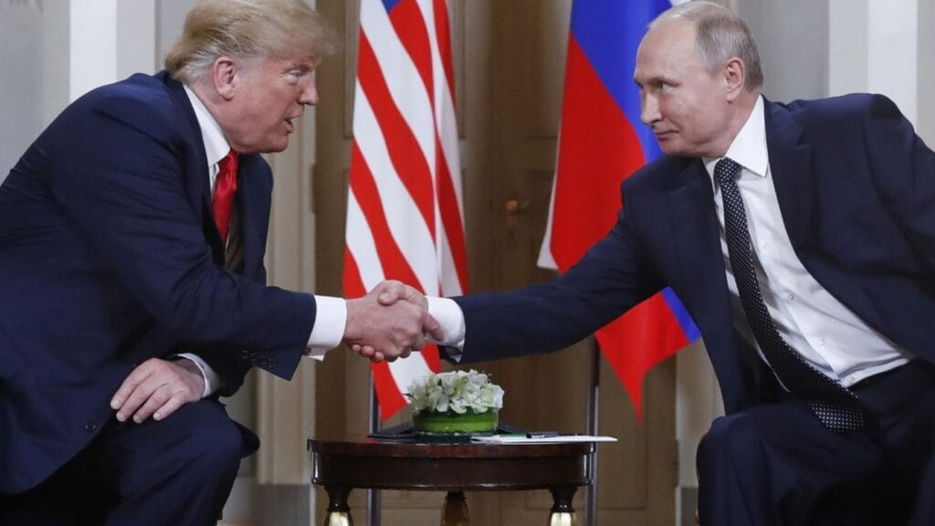 President Trump and Russian President Vladimir Putin meet in Finland in 2018.